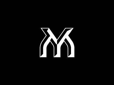 YM monogram design letter lettering logo m mark monogram stroke typography unused verge y