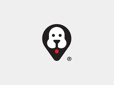 Woof Advisor advisor animal design dog face logo mark negative space pin puppie travel unused