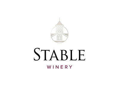 Stable Winery barn building design horse house illustration logo stable vector wine winery