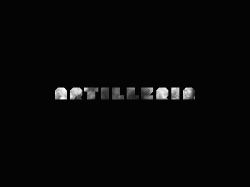 Artilleria circle custom font design explosion geometric heavy lettering logo marketing square typography unused
