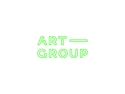 Art - group art circle custom font design geometric lettering logo marketing type typeface typography unused