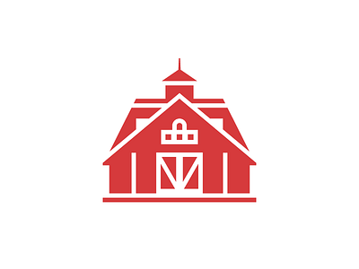 Stable barn building design farm flat horse house illustration logo stable vector