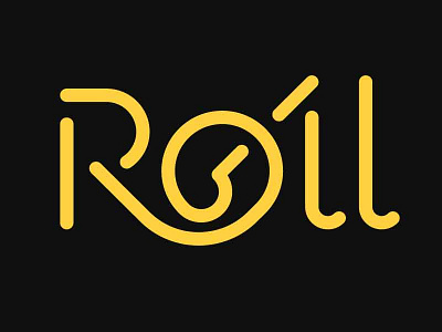 Roll custom font design font gap lettering logo roll type typeface typography unused