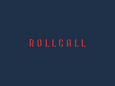 Rollcall custom font design font gap lettering logo type typeface typography unused