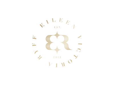 Eileen Ryff circle crest design e eileen logo mark monogram r ryff typography