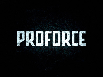 Proforce design force geometric grid lettering logo strong unused