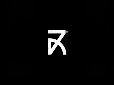 7R 7 design geometric letter lettering logo mark number r typography