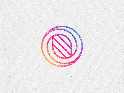 N circle design gradient letter logo mark motion moving n round twist unused