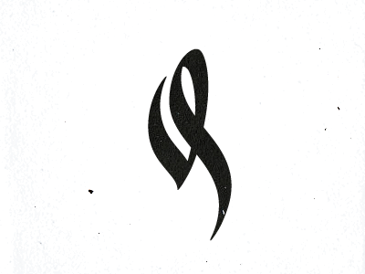 VS brush calligraphy design logo maked in mark s v