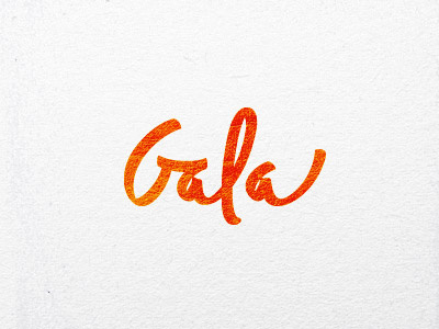 Gala brush calligraphy design gala lettering logo typography unused