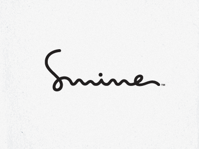 Smine brush calligraphy design lettering logo maked in smine typography unused