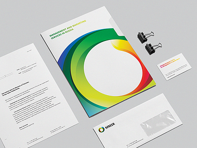 MMSR Identity circle colorful design expansion gradient icon logo management marketing motion moving round