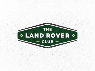 The Land rover club auto car club design landrover lettering logo old