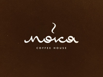Moka brush calligraphy chocolate coffee design drink eat food house lettering logo moka restaurant typography unused