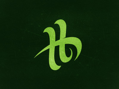 Herbal mark b brush calligraphy design h herbal leaf logo mark monogram t unused