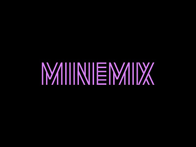 Minemix custom font design lettering logo mix mixtape music song typography unused