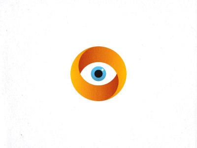 Eye banded circle circular design dynamics escher eye gradient logo mark motion moving people round