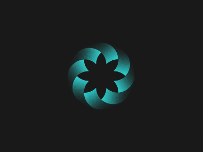 Flower banded circle circular design dynamics flower gradient logo mark motion moving round unused