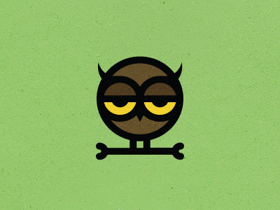 Owl animal bird body branch design eye face forest head illustration logo mark nature owl round shape unused vector