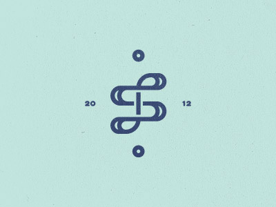 S knot mark bend crest design knot letter logo mark monogram old s sea typography unused