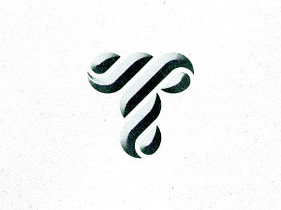 T bend design knot letter lettering logo mark t typography unused