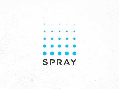 Spray design lettering logo mark round solution spray typography unused water