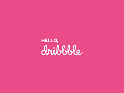 Hello, Dribbble ! brand branding flat icon invite logo logos minimal