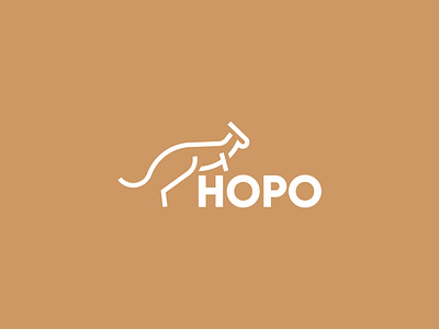 HOPO brand brand design brand identity branding branding design dailylogochallenge flat icon kangaroo logo logo design logodesign logos logotype minimal monoline