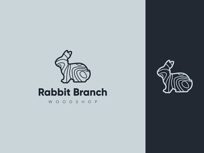 Rabbit Brand Woodshop brand brand design brand identity branding branding design logo logo design logodesign logos logotype rabbit wood woodshop