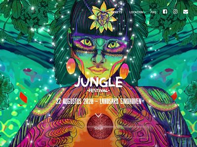 Jungle Festival 2020 | Website canvas front end front end design front end development html5 js jungle festival sass