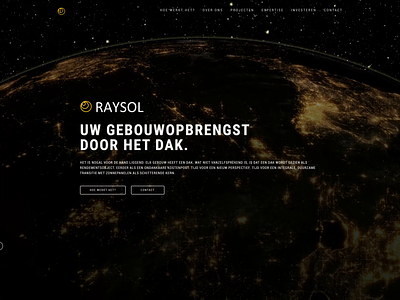Raysol.nl | video header blackandwhite html5 js lightanddark planet raysol sass solar solar system sun vanilla vimeo workinprogress