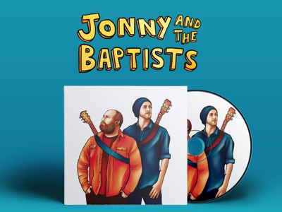 Jonny and The Baptists Love You and Hate B*stards comedy jonny and the baptists illustration merchandise cd sleeve cd design