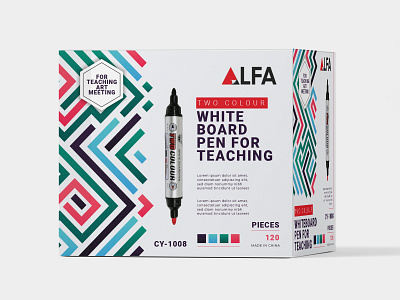 Colorful White Board Marker Package Design box packaging colorful design marker modern product packaging