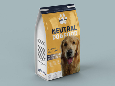 Neutral Dog and Cat Food Pouch Design