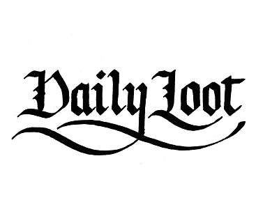 Daily Loot Type blackletter hand lettering pirate pirate type