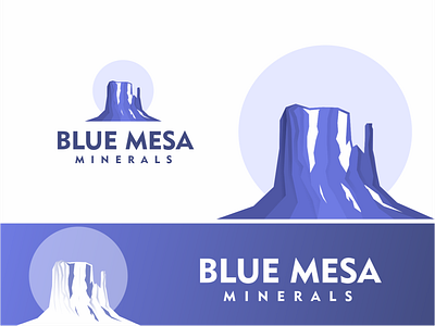 Blue Mesa Mineral logo app branding design flat icon illustration logo minimal vector website