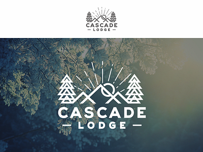 Cascade Lodge logo app branding design flat icon illustration logo minimal ui vector