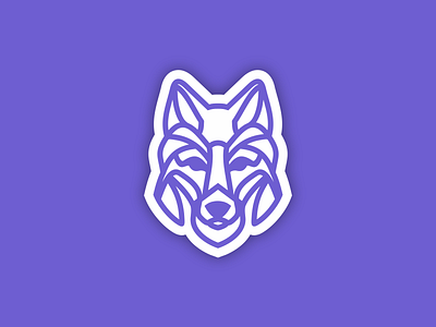 Dog Stiker animation app branding design flat icon illustration logo minimal vector