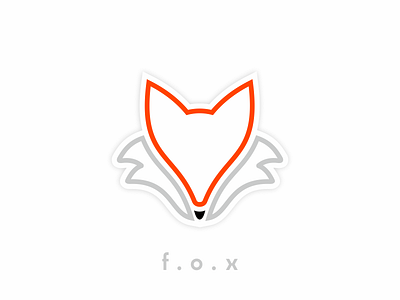 F.O.X app branding design flat icon illustration logo minimal vector website