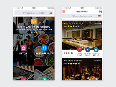 Ruplee design feed grid ios menu miloskiy mobile ruplee