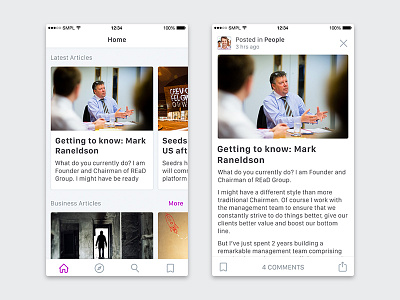 News app design details ios light miloskiy minimalistic mobile ui ux