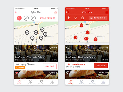 White vs Red app design details ios light miloskiy minimalistic mobile ui ux