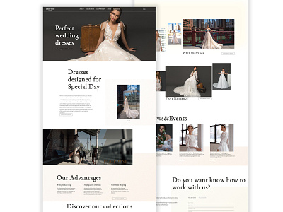Perfioni — Design for wedding dresse manufacturer design ui web