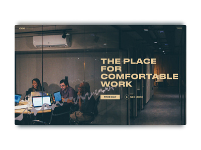 Coworking Hero Page Design