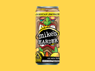 Mikes Harder Dribbble alcohol colorful drink fruit illustrations illustrator lemon packaging tiki vector