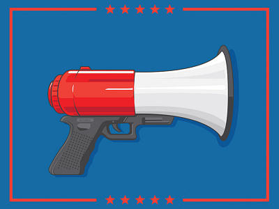 Chump Gun donald election gun hate political politics print speaker speech trump weapons words