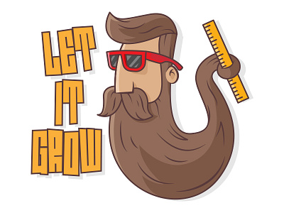 Let It Grow beard graphics hipster logos movember mustache november
