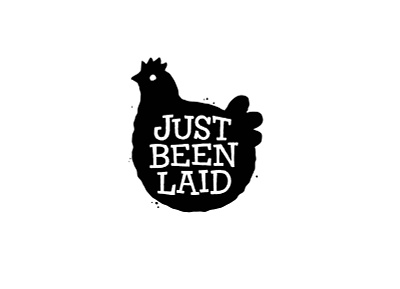 Just Been Laid bespoke branding chicken design egg eggs farming graphic design icon illustration illustrator lettering logo type typography vector