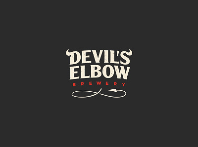 Devil's Elbow Brewery australia beer branding brewery dark design devil devil horns distressed dubbo eroded graphicdesign logo logo design logotype old sharp strong typography wordmark