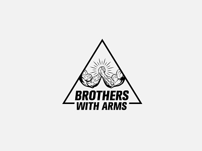 Brothers With Arms graphic graphicdesign illustration logo logo design muscles strong triangle